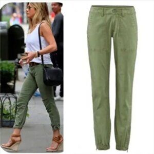 CAbi Women's Cargo Traveler Jogger Utility Pants #5076 Size 10 Olive Green
